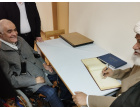 آیت الله کعبی و هیئت همراه از موزه تاریخ مؤسسه تاریخ و فرهنگ ایران دانشگاه تبریز بازدید بعمل آوردند