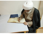 آیت الله کعبی و هیئت همراه از موزه تاریخ مؤسسه تاریخ و فرهنگ ایران دانشگاه تبریز بازدید بعمل آوردند