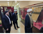 آیت الله کعبی و هیئت همراه از موزه تاریخ مؤسسه تاریخ و فرهنگ ایران دانشگاه تبریز بازدید بعمل آوردند